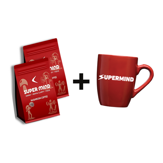 2 Supermind Coffees 6oz + 1 Signature Mug
